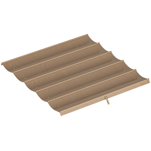 Outsunny Techo de Pérgola Marrón 250 x 255 x 6 cm