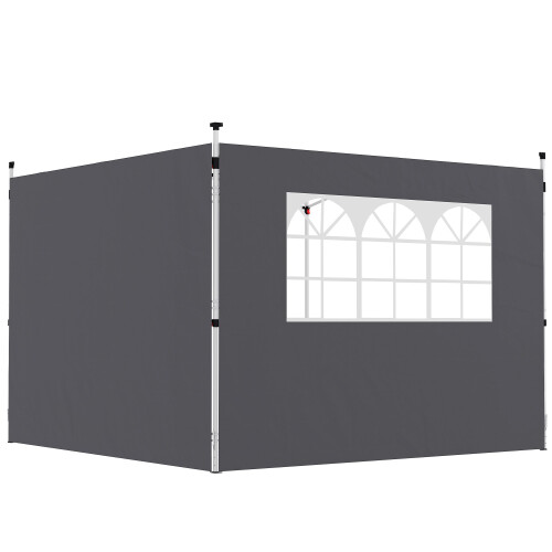 Outsunny Paredes Laterales Carpa Gris 295 x 200 cm
