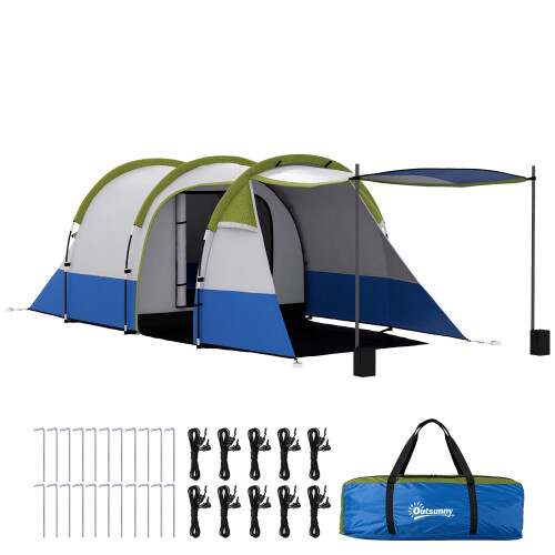 Outsunny Tienda de Campaña Multicolor 420 x 200 x 150 cm