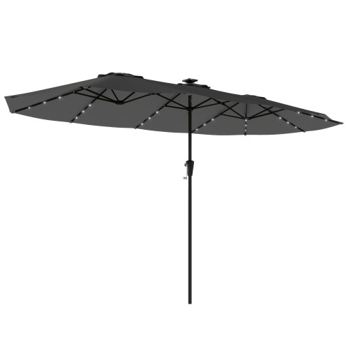 Outsunny Sombrilla Doble Gris 395 x 215 x 238 cm