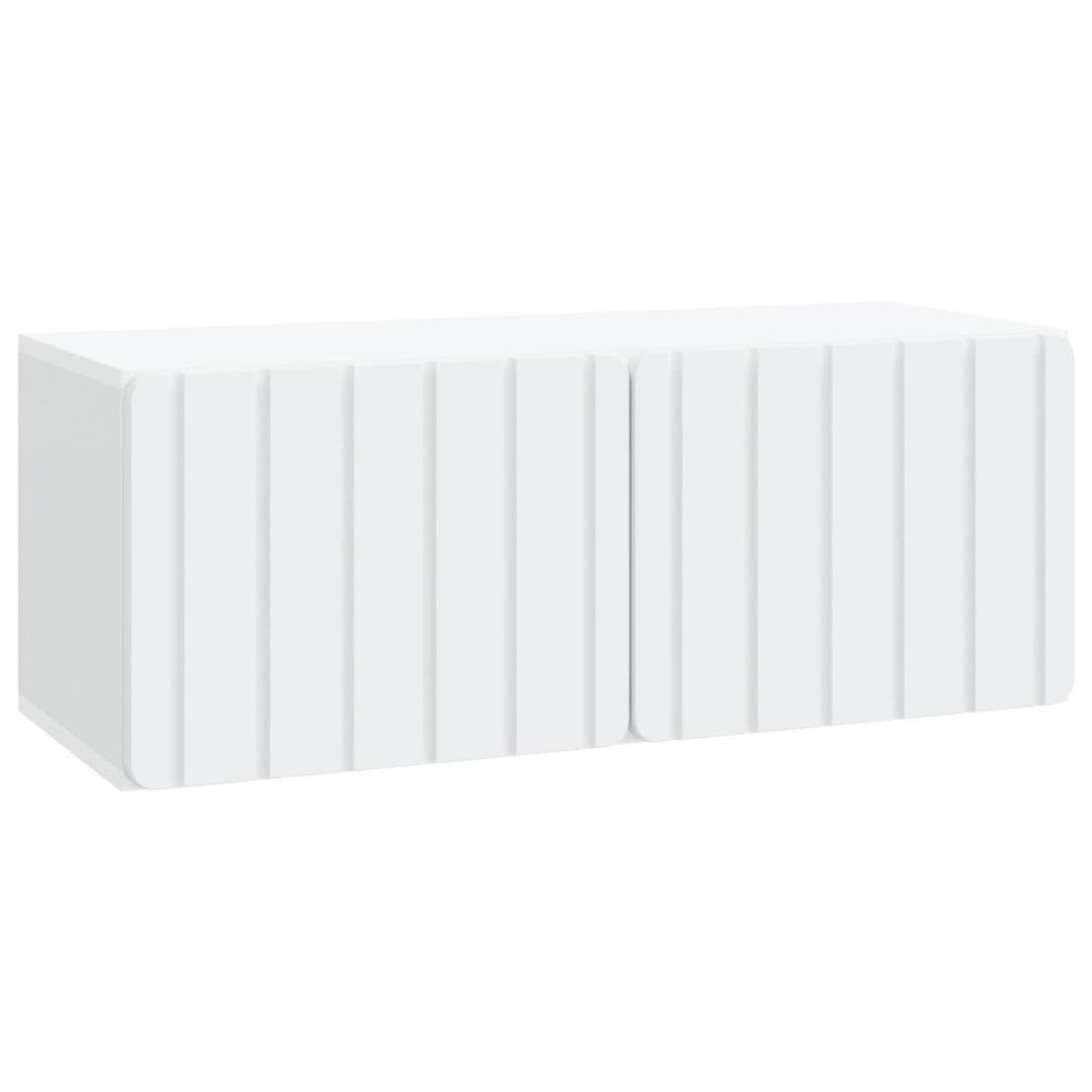 Vidaxl Wall-Mounted Tv Cabinet White 78.5 X 31 X 30 Cm Engineered Wood