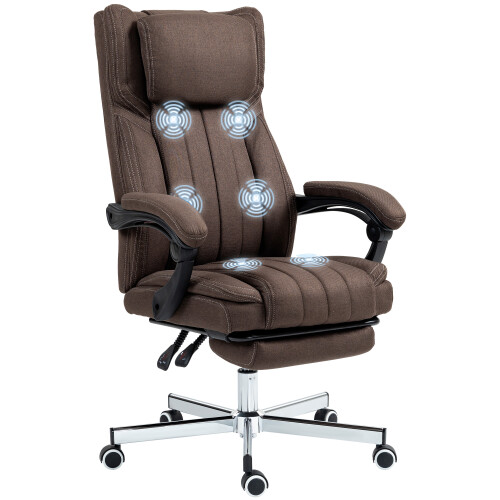 Vinsetto Silla de Masaje Marrón 65 x 61 x 118 cm