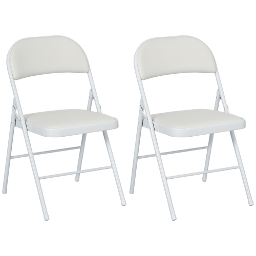 Homcom Sillas Plegable Blanco 45 x 46 x 78 cm