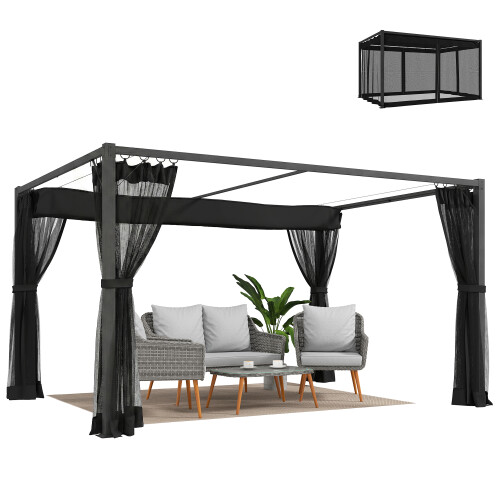 Outsunny Pérgola Gris 397 x 297 x 225 cm