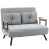 Homcom Sofá Cama Doble Gris 102 x 73 x 81 cm 1