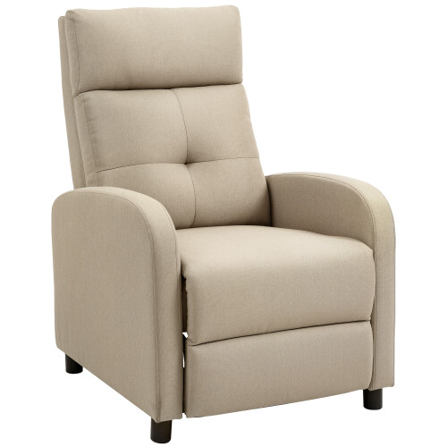 Homcom Sillón Relax Reclinable Beige 65 x 87 x 98 cm