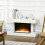 Homcom Chimenea Eléctrica Blanco 98 x 27 x 54.5 cm 2