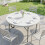 Outsunny Mesa de Jardín Blanco 122 x 122 x 73 cm 2