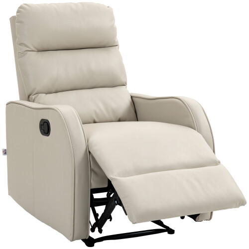 Homcom Sillón Relax Reclinable Beige 65 x 89 x 100 cm