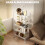 Homcom Carrito Auxiliar Blanco 45 x 26.5 x 106 cm 4