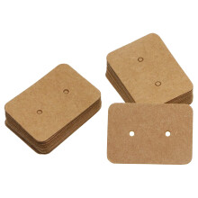 50PCS Small Blank Paper Ear Studs Earring Display Cards Price Label Tag Jewelry Cards Holder, 3.5 x 2.5cm (Bronze)