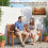 Outsunny Banco de Jardín Marrón 125 x 62 x 90 cm 6
