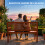Outsunny Banco de Jardín Marrón 125 x 62 x 90 cm 5