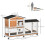 PawHut Conejera Marrón 157.4 x 53 x 99.5 cm 3