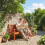 Outsunny Banco de Jardín Marrón 125 x 62 x 90 cm 2