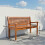 Outsunny Banco de Jardín Marrón 125 x 62 x 90 cm 3