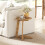 Homcom Mesa Auxiliar Marrón 39 x 39 x 50.5 cm 2