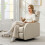 Homcom Sillón Relax Reclinable Beige 65 x 89 x 100 cm 2