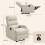 Homcom Sillón Relax Reclinable Beige 65 x 89 x 100 cm 3