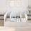 VidaXL vidaXL Storage Bed Frame White 135 x 190 cm Engineered Wood 5