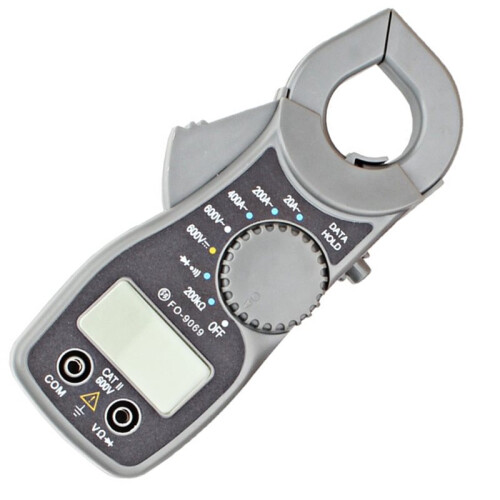 Digital Clamp Meter Multimeter Counts Voltage Current Voltmeter Ammeter Ohmmeter Volt Amp Tester LCD Display FO9060 1