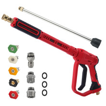 Pressure Washer Long Spray- with Replacement Wand Extension 5 Nozzle Tips Fitting Quick Connectors for Cleaning