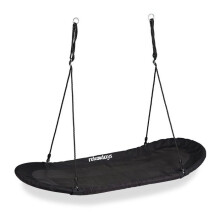 Hamacas - HELLOSHOP26 - Hamaca nido de pájaro XXL - Negro - 2 plazas - Estructura acolchada
