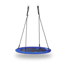 Balançoire ninho de pássaro redonda para jardim para crianças e adultos, conforto de assento moderno 110 cm em