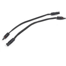 2pcs Photovoltaic Extension Flat Solar Cable 12AWG 0.5m Waterproof for Window Balcony Througth Wire