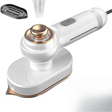 Portable Iron Steamer, Rotating Handle Handheld Garment Steamer, Compact Clothes Wrinkle Remover for Home, Travel & Office, White
