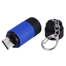 USB XPE-lommelykt Bærbar USB-oppladbar lommelykt LED-teleskopisk campinglommelykt Utendørs håndlykt Tilbehør Mørkeblå