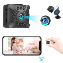 Mini-WLAN-Kamera 1080P HD, kabellose Sicherheitskamera mit Nachtsicht und Bewegungserkennung, für die Innen- und Außenüberwachung