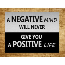 Metallschild mit inspirierendem Zitat für positive Lebenseinstellung, Aluminium, für Wand- und Türverkleidung, Größe: 16 x 12 Zoll