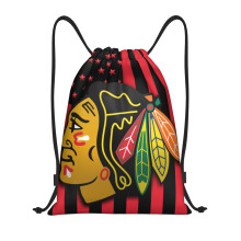 Blackhawks Classic Turnbeutel, faltbar, Sport, Fitness, Turnbeutel, Unisex, Strand- und Reisetasche, klein