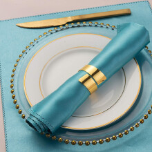 8 Pcs Napkin Rings Handcrafted Dinner Table Napkin Holders Alloy Napkin Rings for Wedding Party Napkin Rings Banquet Festival Decoration (Gold)