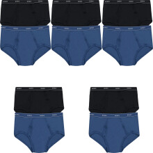 (4XL) 10 Pack Bonds Comfort Briefs Cotton Classic Fit Underwear Undies Black/Navy Bulk MVMF2A