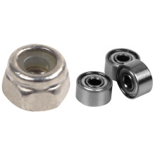 50 Pcs M2 Zinc Plated Self-Locking Nylon Insert Hex Lock Nuts & 10 Pcs Miniature Shielded Metric Radial Bearing