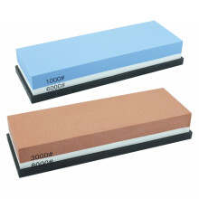 1000/6000+3000/8000 Dual Whetstone Set Knife Sharpening Water Stone Sharpener with Non-Slip Stand Holder