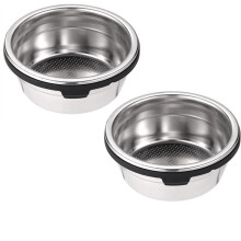 2 Stuks Filtermandjes voor Luxe Cafe ES701, Roestvrijstalen Portafiltermandje, Herbruikbaar Koffiefilter voor Dubbele Kopjes