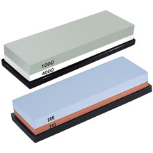 240/800+1000/4000 Dual Whetstone Set Knife Sharpening Water Stone Wet Sharpener with Non-Slip Stand Holder