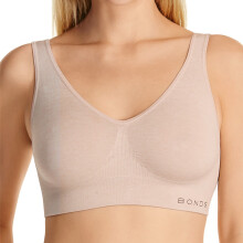 (M) Bonds Womens Seamfree Wireless Wire Free Beige Comfy Sports Bra Crop Tank Top WVLHY