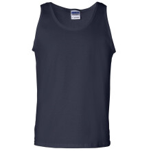 (Navy Blue, 2XL) Blank Plain Basic Tank Top Singlet T Shirt Small Big Men's Cotton Premium Quality