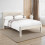 Barcelona White Low Footend 135cm Double Bed 1