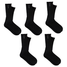 (11-14) Bonds Explorer 5 Pair Socks Original Mens Crew Above Ankle Thick Work Winter Wool Black Bulk BLK SYNX2N