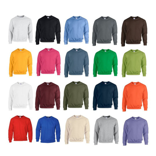(White, S) Heavy Blend Blank Plain Basic Sweat Sweater Jumper Sweatshirt Fleece 1
