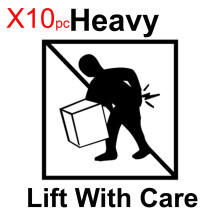 (10) HEAVY LIFT WITH CARE Large shipping label adhesive warning mailing sticky sticker 61x49mm