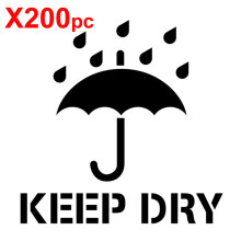 (200) KEEP DRY UMBRELLA Large shipping label adhesive warning mailing sticky sticker 61x49mm