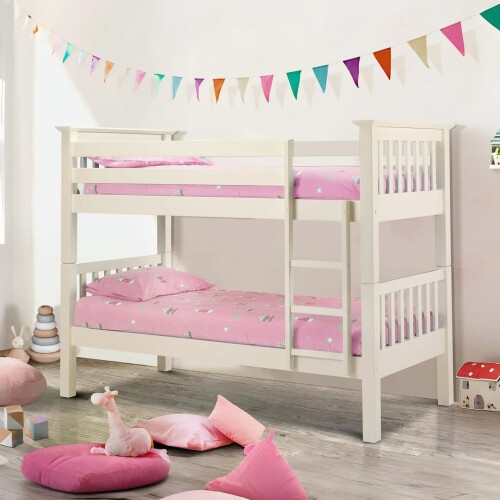 Barcelona Bunk White IVORY BED