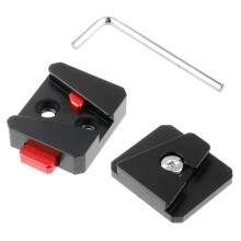 Zestaw Miniaturowych Płytek Szybkiego Montażu V-Lock z Żeńskim Złączem V-Dock i Męskim Złączem V-Lock do Akumulatorów V-Mount