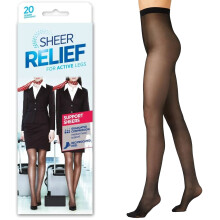 (Extra Tall) Sheer Relief For Active Legs Support Sheers Women Black Pantyhose Stockings H32800